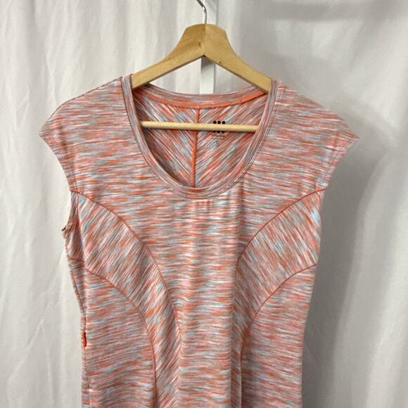 Title Nine Dress Small Orange Blue Space Dye Print A Line - Picture 5 of 10